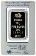 Pamp Suisse 20 grams silver bar